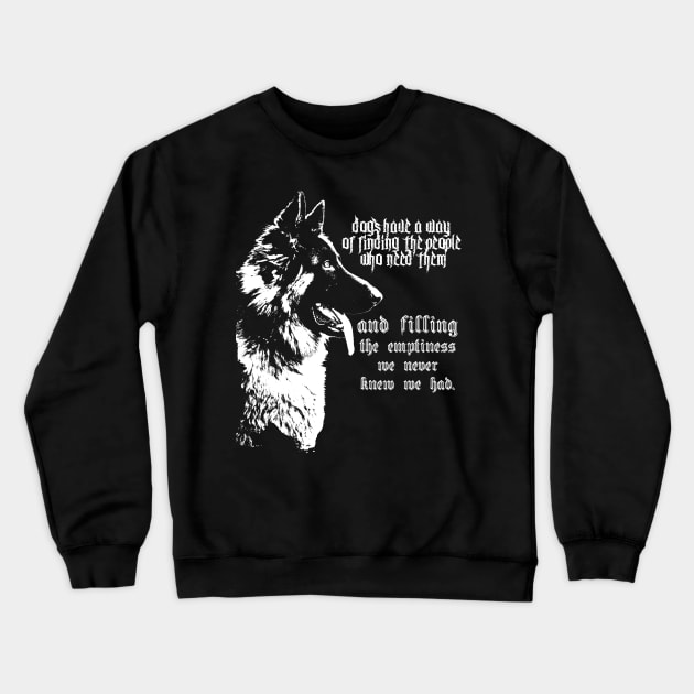 German Shepherd Dog Crewneck Sweatshirt by skeletals